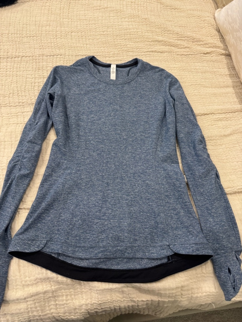 lululemon athletica Heathered Blue Long Sleeve Crew